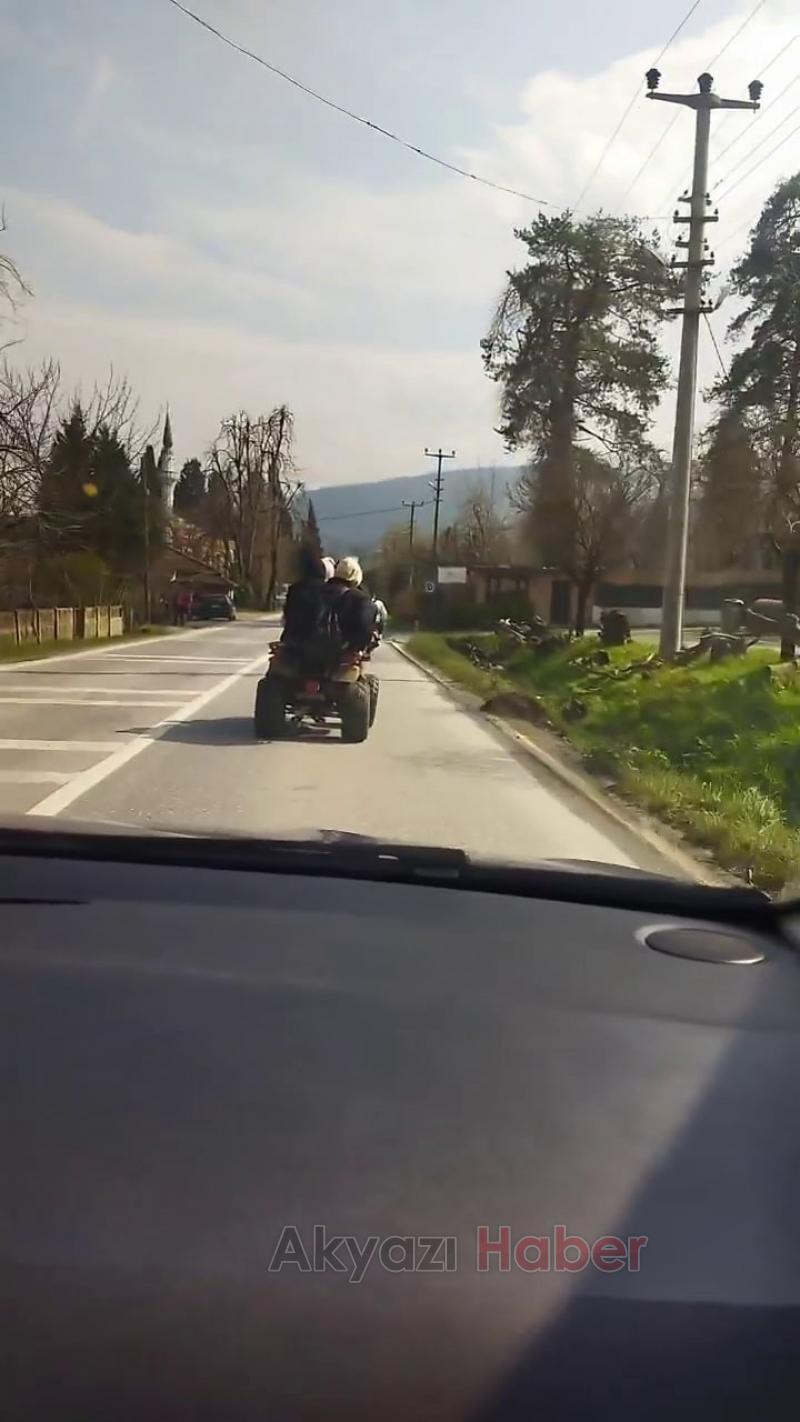ATV tarzı motora binen 4 kişi ölüme böyle meydan okudu