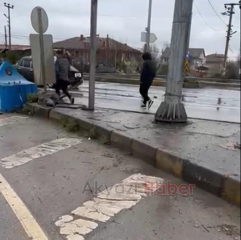 Önündeki araca çarptı