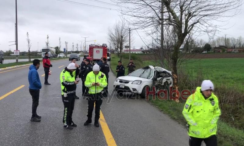 Yenikent yolunda otomobil ağaca çarptı:Sürücü öldü