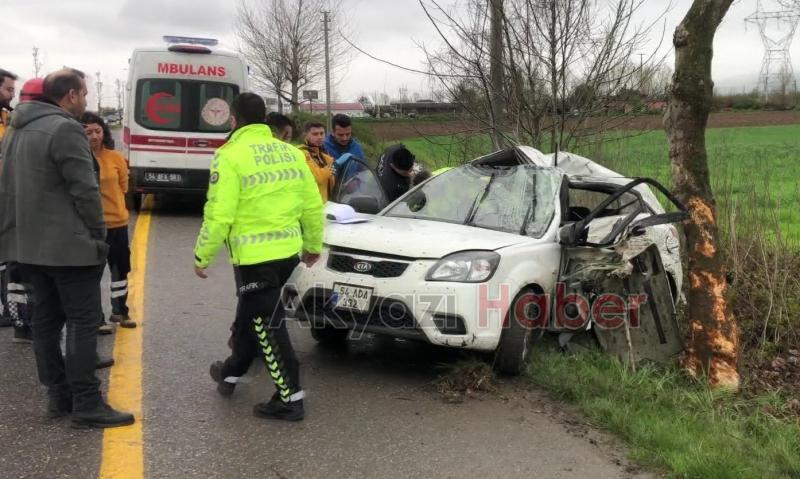 Yenikent yolunda otomobil ağaca çarptı:Sürücü öldü