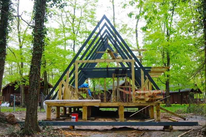 Büyükşehir'in bungalovları tabiatın kalbinde yükseliyor