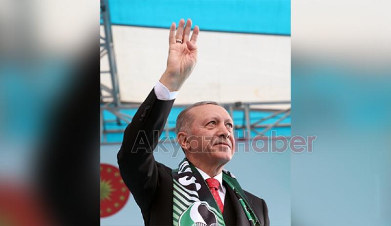 Cumhurbaşkanı Erdoğan: Teşekkürler Sakarya, teşekkürler Akyazı