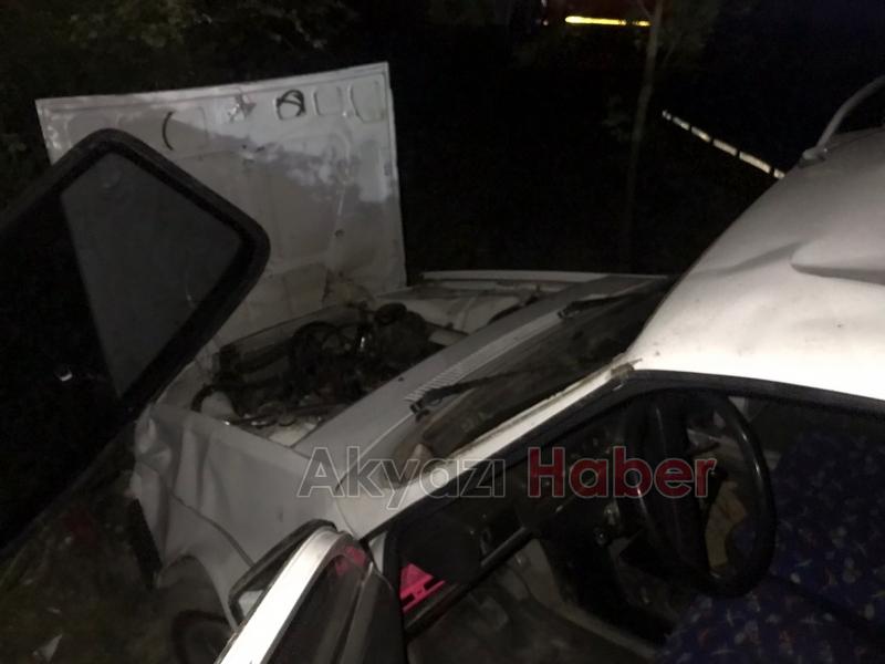 Şarampole uçan araçtan yaralı kurtuldu