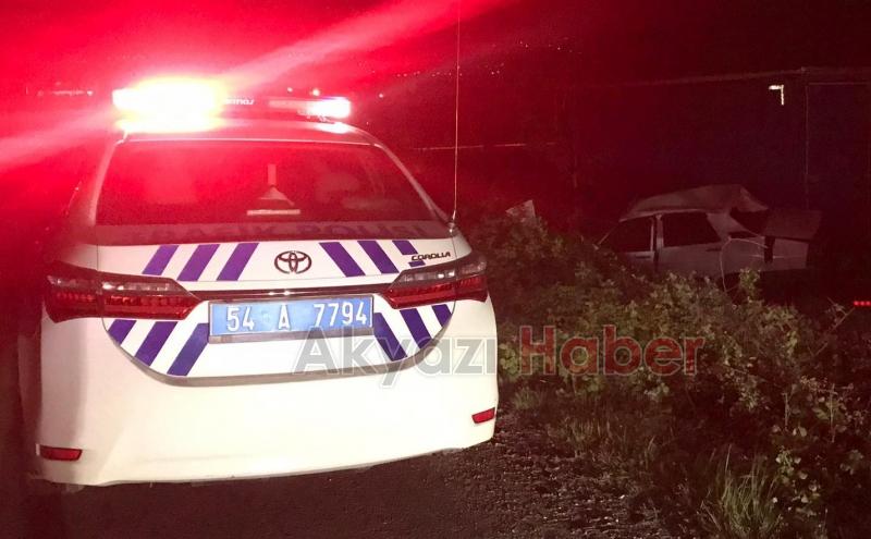 Şarampole uçan araçtan yaralı kurtuldu