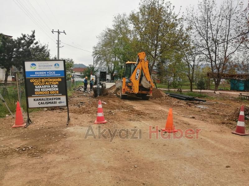 Büyükşehir'den Akyazı'da alt yapı çalışması