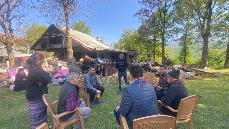 Evi yanan gurbetçinin oğlu Fransa'dan döndü