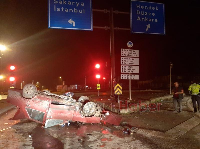 Ormanköy ışıklarında kaza 1 yaralı
