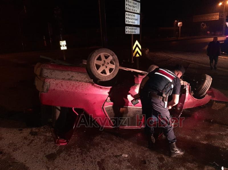 Ormanköy ışıklarında kaza 1 yaralı