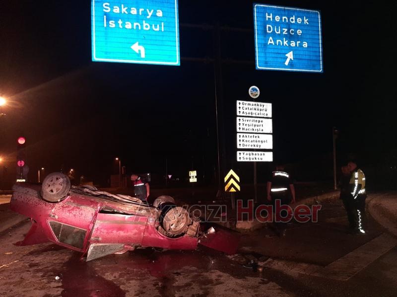 Ormanköy ışıklarında kaza 1 yaralı