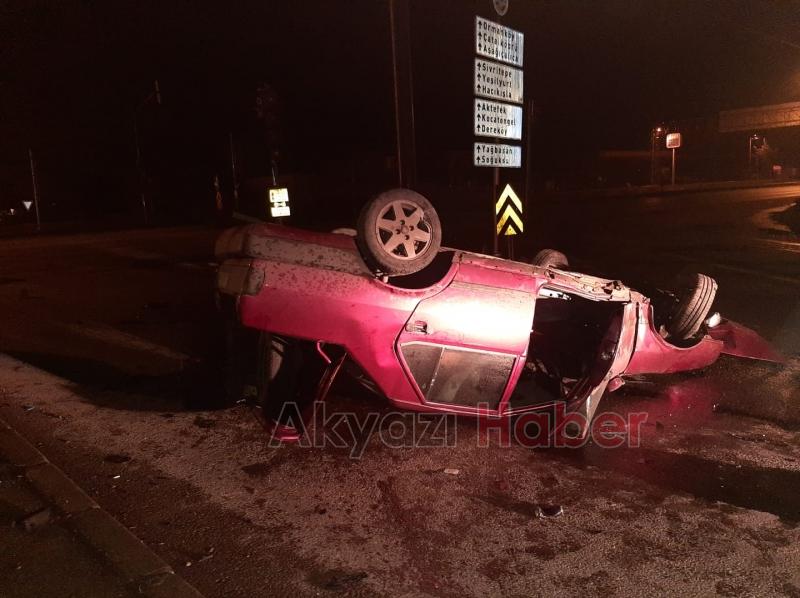 Ormanköy ışıklarında kaza 1 yaralı