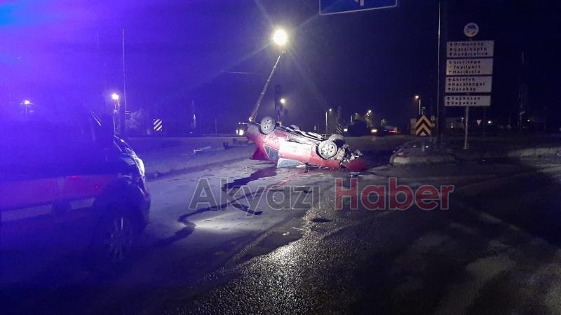 Ormanköy ışıklarında kaza 1 yaralı