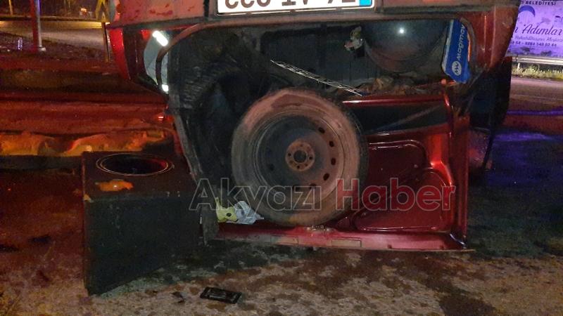 Ormanköy ışıklarında kaza 1 yaralı
