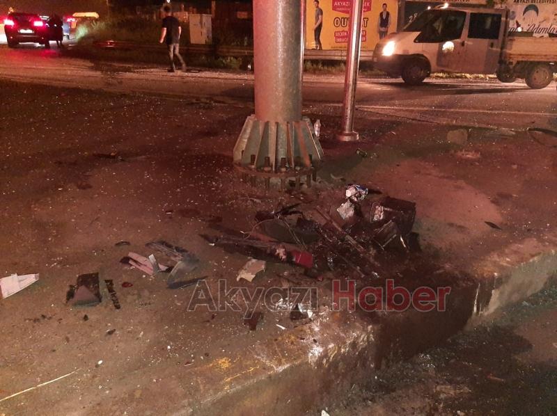 Ormanköy ışıklarında kaza 1 yaralı