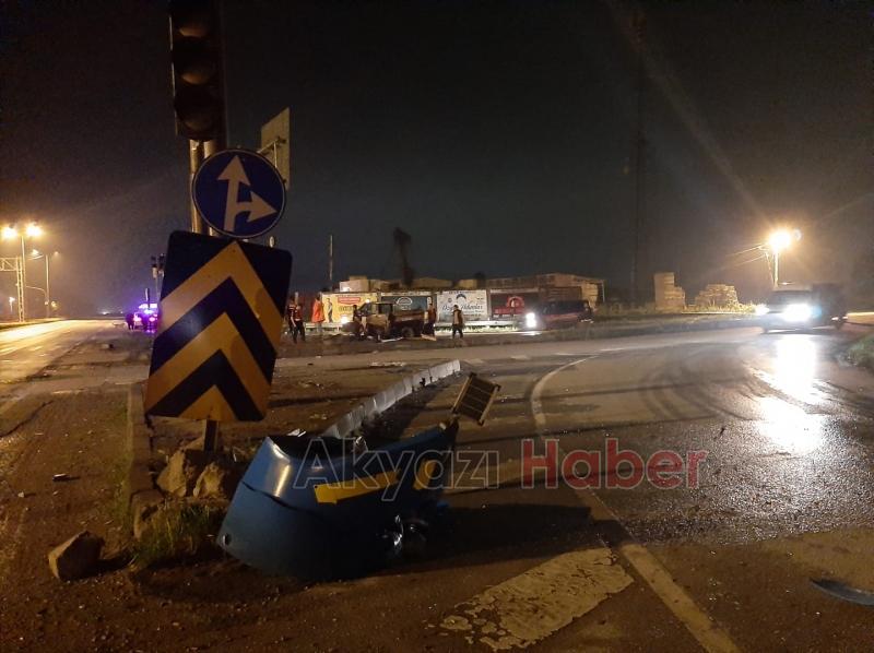 Ormanköy ışıklarında kaza 1 yaralı