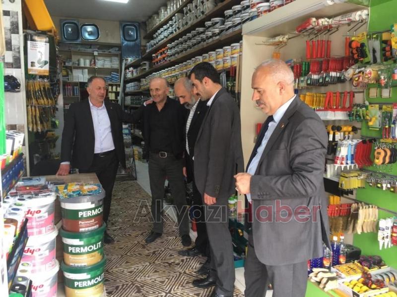 Cumhur İttifakı İlçe Başkanlarından esnaf ve halk ziyaretleri