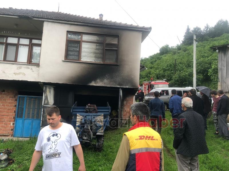 Pat pat garajda yanmaya başladı