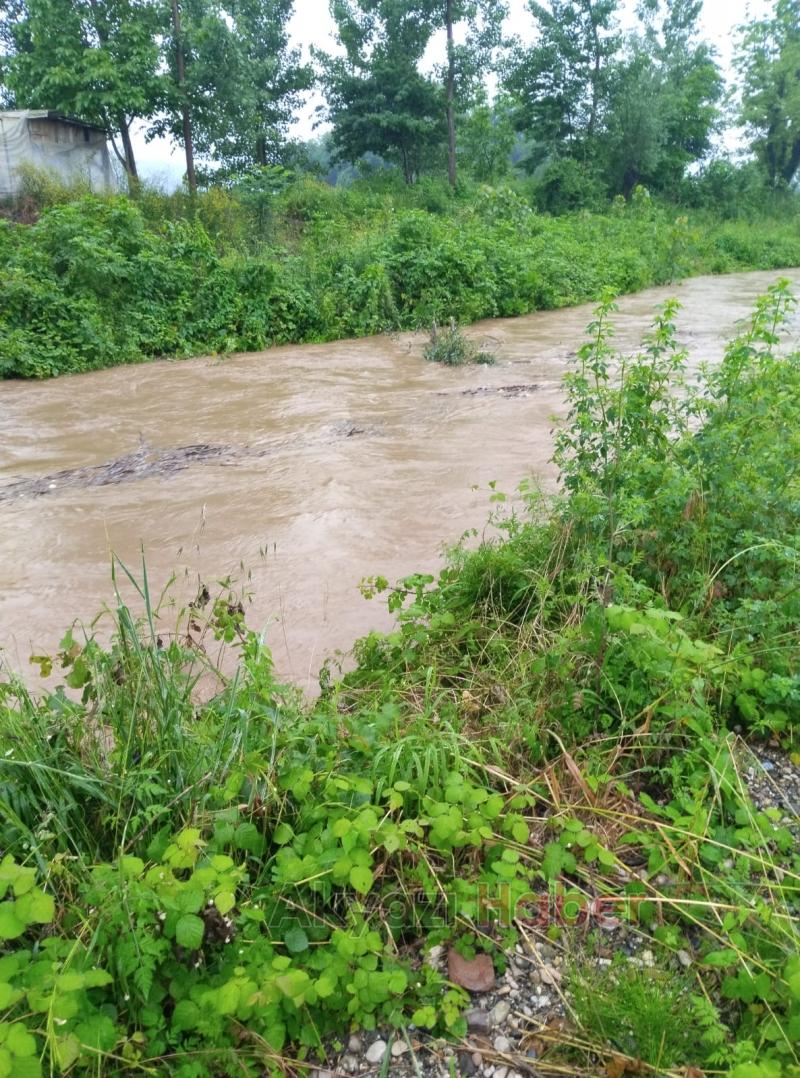Akyazı'da dereler taştı
