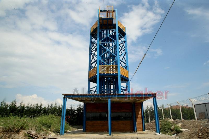 Sakarya Nehri'nde zipline parkuru tamamlandı