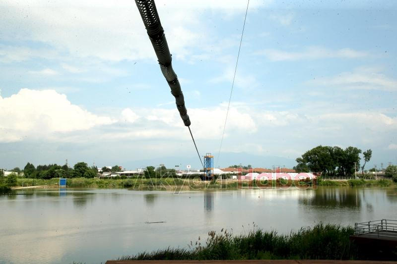 Sakarya Nehri'nde zipline parkuru tamamlandı