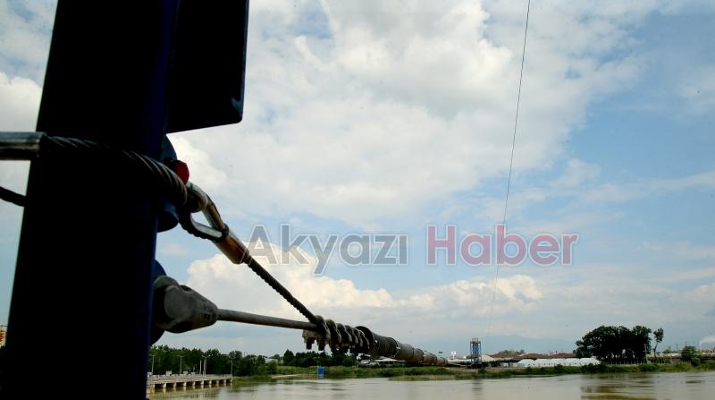 Sakarya Nehri'nde zipline parkuru tamamlandı