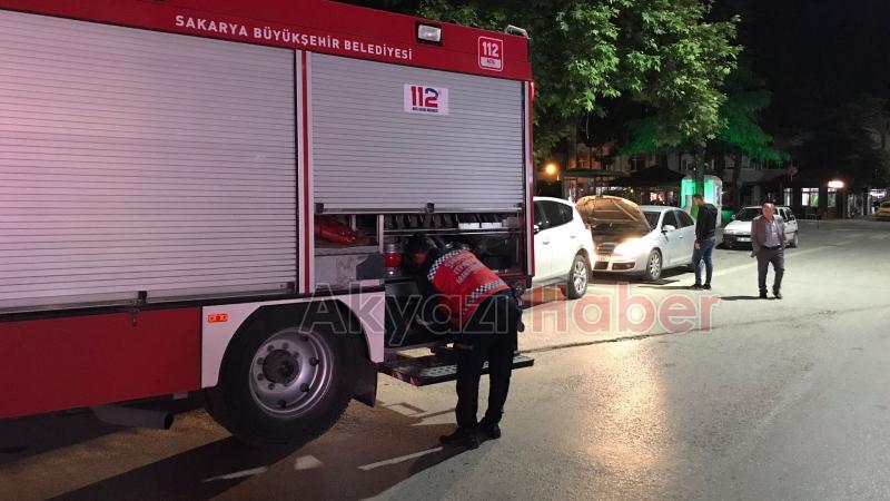 Motor kısmına girdi ekipler seferber oldu