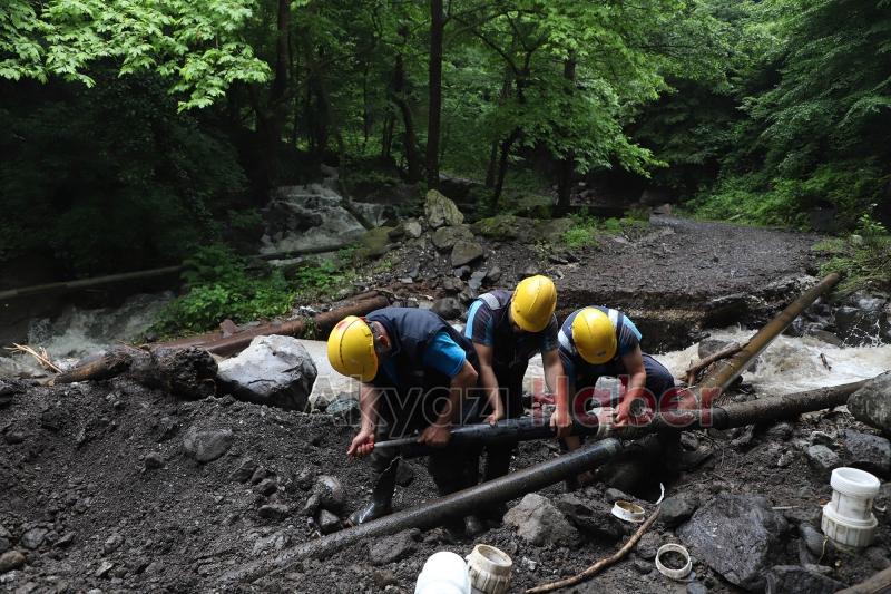 Büyükşehirden taşkınlara anında müdahale