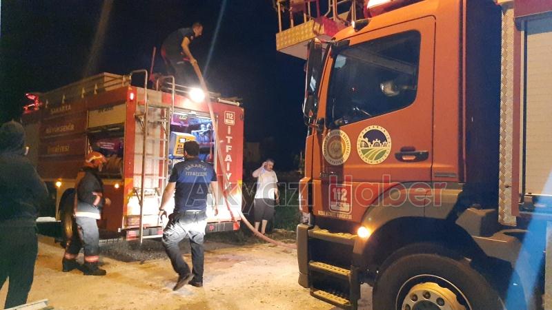 Akyazı Ömercikler mahallesinde Yangın