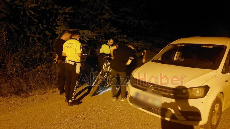 Durdurulan plakasız  motosiklet çalıntı çıktı