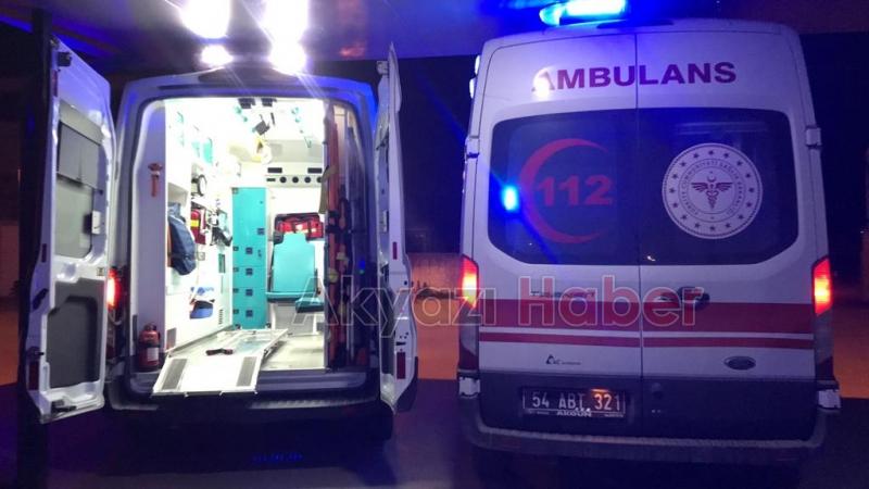 Akyazı Altınderede kaza 2 yaralı