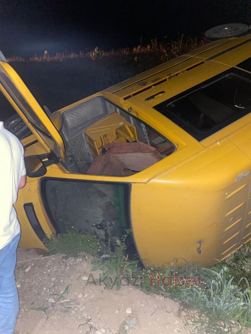 Minibüs şarampole uçtu