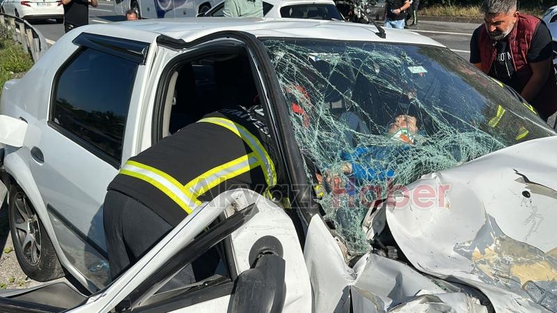 otoyolda kaza 12 yaralı