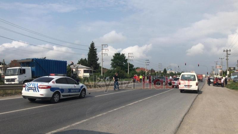 Kadın sürücü kazanın şokunu üzerinden atamadı