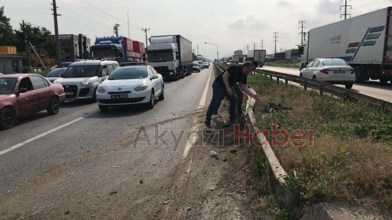 Kadın sürücü kazanın şokunu üzerinden atamadı