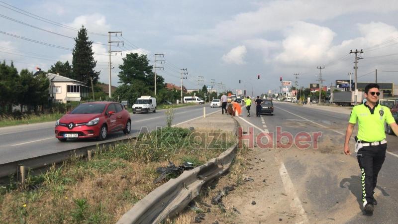 Kadın sürücü kazanın şokunu üzerinden atamadı