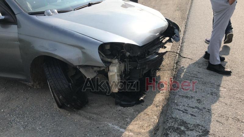 Kadın sürücü kazanın şokunu üzerinden atamadı