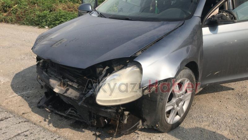 Kadın sürücü kazanın şokunu üzerinden atamadı