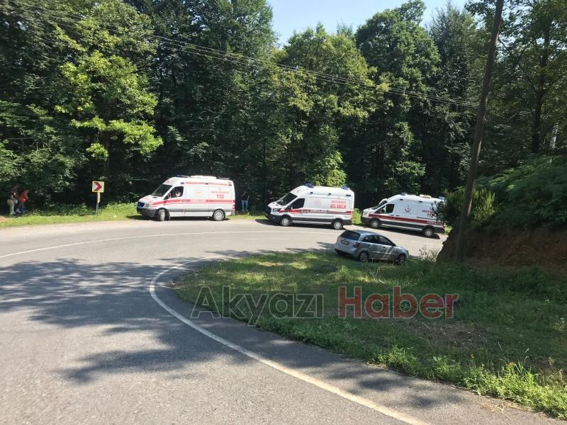 Ormana uçan araçtaki 4 kişi yaralandı