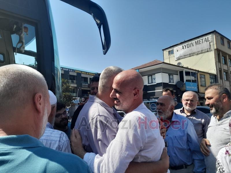 Akyazı'da hacılar için karşılama töreni