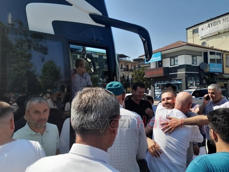Akyazı'da hacılar için karşılama töreni