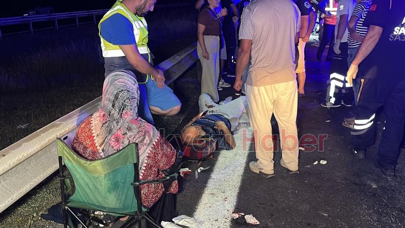 TEM Otoyolunda 5 araçlı kaza:14 yaralı