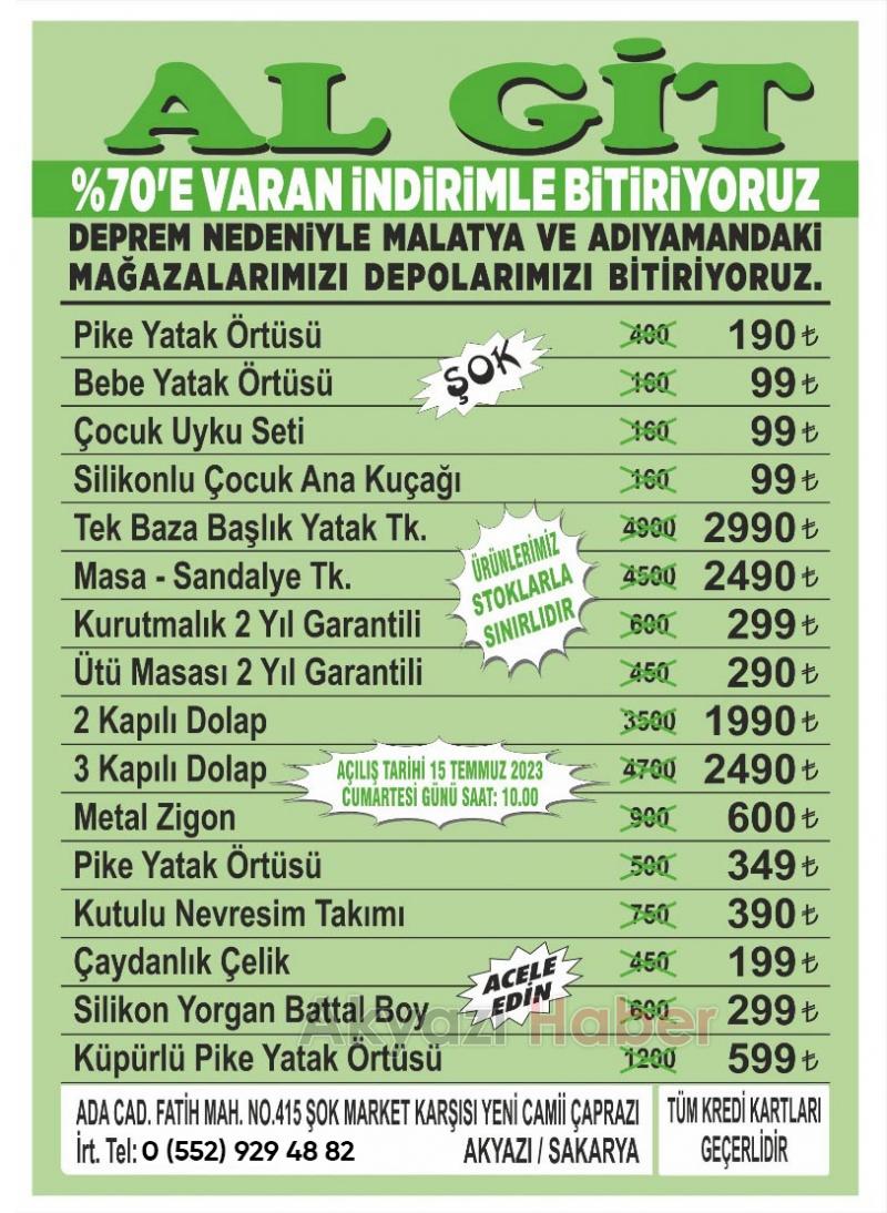 Yüzde 70'e varan indirim sizleri bekliyor