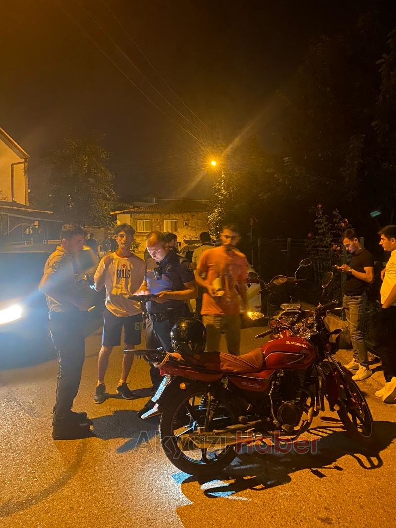 Akyazıda motosiklet denetimi