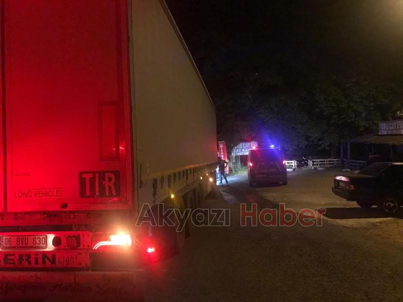 Tırın balataları tutuştu