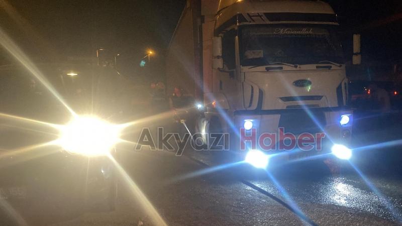 Tırın balataları tutuştu