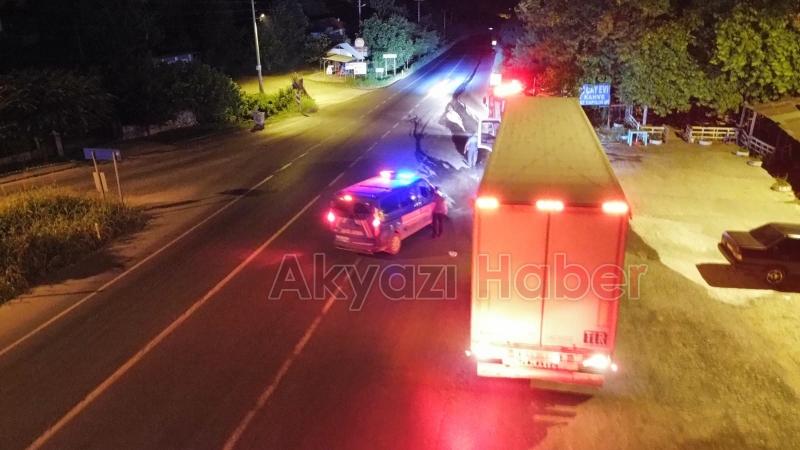 Tırın balataları tutuştu