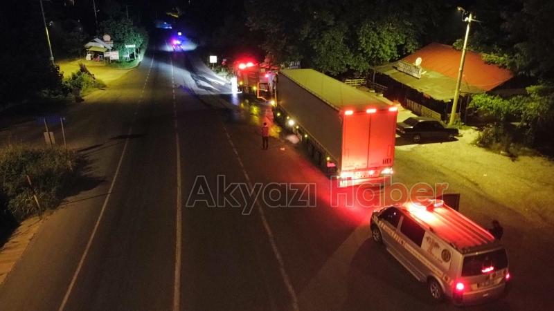 Tırın balataları tutuştu