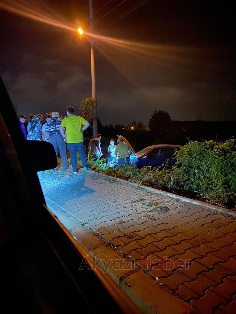 Yoldan çıktı arsaya uçtu