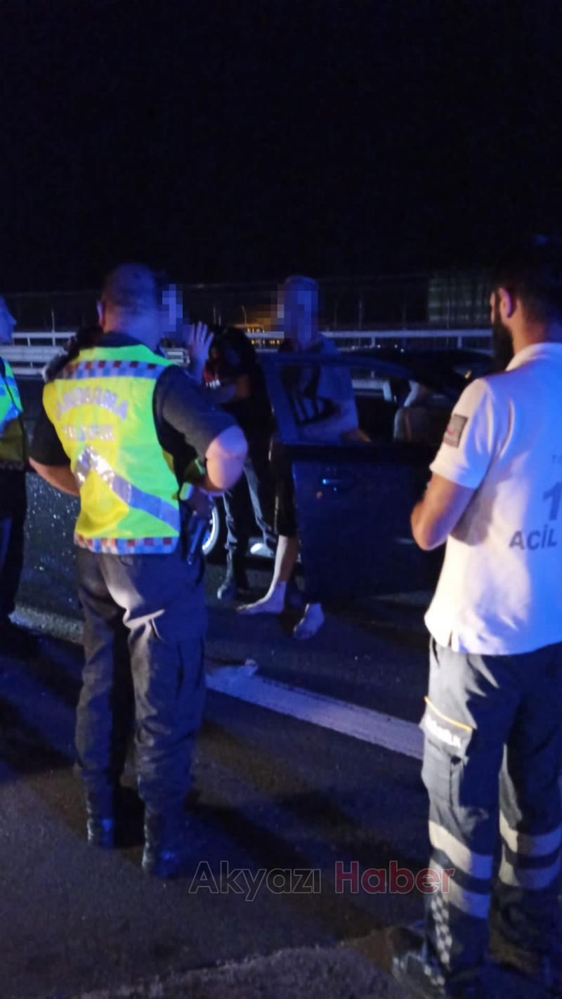 Tır'ın çarptığı otomobilin sürücüsü yaralandı