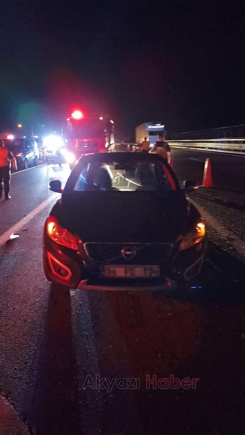 Tır'ın çarptığı otomobilin sürücüsü yaralandı