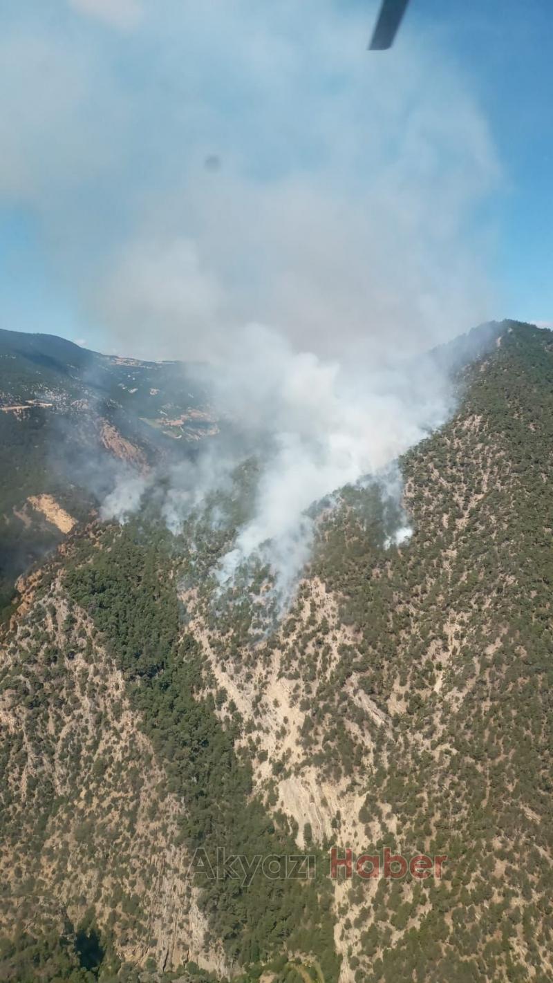 Göynük'te orman yangını kontrol altına alınamadı